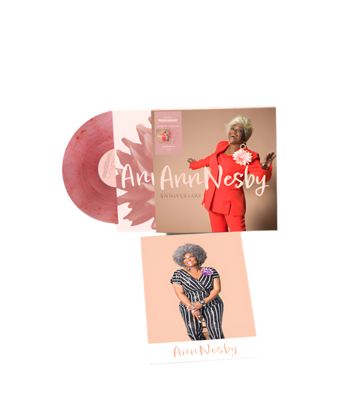 Ann Nesby Autographed Limited Ed. Red Marble Vinyl LP + Collectible Hype Sticker + CD + insert + Poster